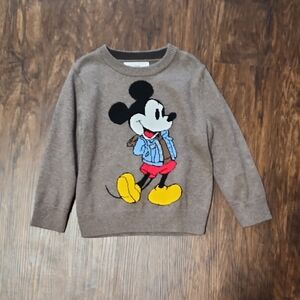 GAP Brown Sweater with Mickey Mouse Design